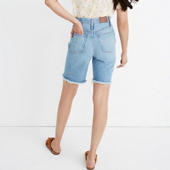 MADEWELL High-Rise Bermuda Denim Shorts. - Picture 2 of 5